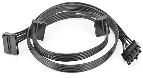 Gintai 5 Pin to 3 * 15 Pin Modular SATA Power Supply Cable Replacement for Cooler Master Modular Power Supply (70cm)