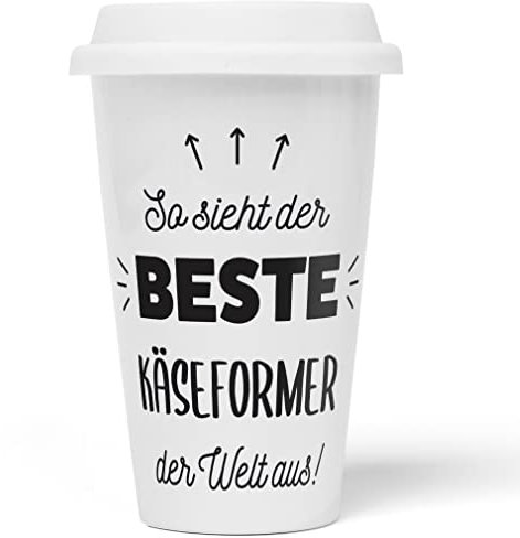JUNIWORDS To-Go Becher mit Deckel, So sieht der beste Käseformer der Welt aus! (5858491)