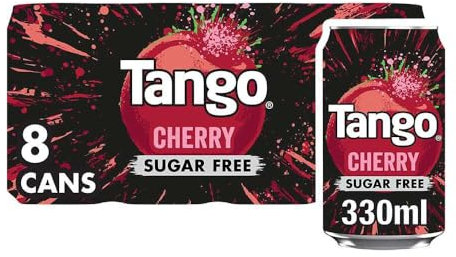 Tango Cherry Sugar Free Cans 8 x 330ml
