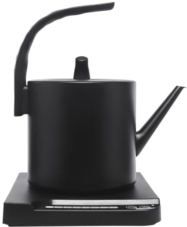 QUIOTUIR Bouilloire Électrique Inox 1L Température Réglable 7 Niveaux 1000W | Acier Inoxydable Température Réglable Chauffage Rapide Thé Café Maison Bureau Maintien Au Chaud Nettoyage Facile