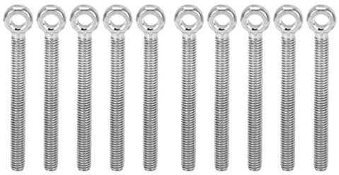 OVAQUIXI Bulloni a Occhiello in Acciaio Inossidabile 10 Pezzi Viti a Occhiello M6x60 Ganci a Occhiello Strumenti per il Serraggio di Strumenti Hardware di Collegamento
