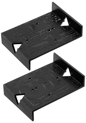 GEFONG Hinge Hole Marking Template for Mounting Plates Drilling Jig 26 mm and 35 mm Cup Pot Template for Door of Kitchen Cabinet Bathroom Wardrobe Cupboard Marking Jig 2 Pcs