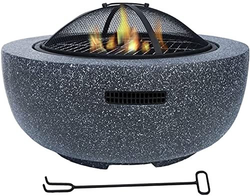 JFNHUTL Barbecue, braciere da Esterno, braciere a Legna, braciere da Esterno da 23 Pollici, braciere da Barbecue, braciere da Giardino in Marmo Finto a Courtyardrd