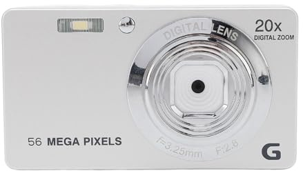 Digital Zoom Camera, 20 Filters Digital Camera Retro 4K for Daily Recording (128GB)