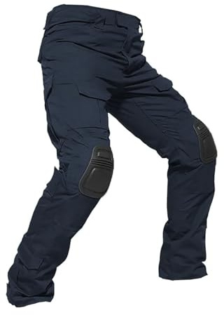 Duohropke Pantaloni tattici da combattimento da uomo, stile militare, antistrappo, con ginocchiere, per tiro a caccia, leggeri, per escursionismo, lavoro, versatili