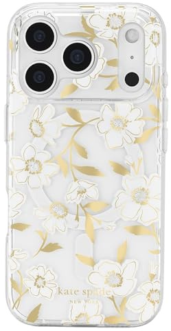 Kate Spade New York iPhone 17 Pro Case - Compatible with MagSafe - Designer Phone Case - Sunshine Floral Gems | Compatible with MagSafe - Designer Case for iPhone 17 Pro - Phone Case with Anti-Scratch Coatings and 12ft Drop Protection
