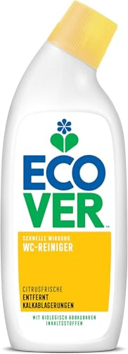 Ecover Toilettenreiniger, entfernt Kalkablagerungen und Verschmutzungen, kraftvoller Citrusduft für hygienische Sauberkeit, 1 Pack (Packung mit 5)