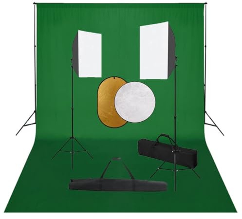 Nqyjm Kit studio fotografico con softbox, sistema di sfondo e riflettore per prodotto ritratto video fotografia LH4507603