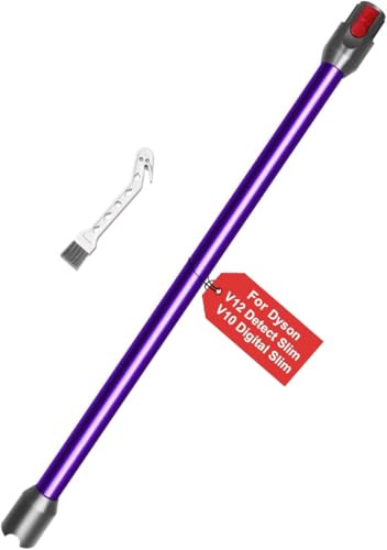 Tubo di prolunga per aspirapolvere Dyson V12 Detect Slim/V10 Digital Slim, 74 cm, tubo telescopico con sgancio rapido, accessorio per tubi Dyson V12 V10 (viola)
