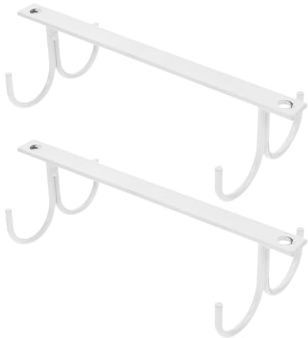OHPHCALL Portavasos Colgante de Hierro 4 Ganchos para Cocina y Oficina, Soporte para Tazas Debajo del Gabinete, Organizador Versátil para Armarios y Estantes