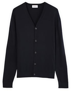 Diana Studio - Cardigan Basico in Cotone e Cashmere, Uomo, Blu, Maniche Lunghe, Taglia M, Regular Fit