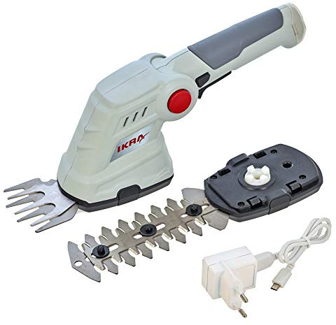 IKRA cesoie per erba e arbusti a batteria 2in1 IGBS 3.6 USB 3,6V, incl. attacco USB