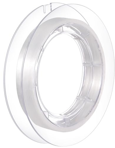 Tatuo 218 Yards/ 654ft Clear Fishing Line 0.25mm Nylon Invisible Thread String for Hanging Christmas Ornaments, Bracelet Making, Sew Hobby, Clear Beading Thread with Bead Needle