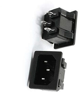 Aexit 2pcs IEC 320 3 Terminali C14 Maschio Adattatore Connettore presa AC 250V 15A ID: 364218