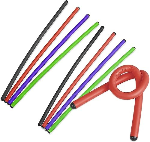 Andalus Twist Rubber Ties, 17-Inch Long, Assorted Colors, Reusable Twist Tie, Holds Up to 110 Pounds (8 Pack)