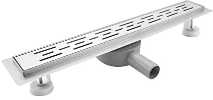 SaniteModar Canalina Scarico Doccia 90cm, Canaletta Doccia con 360° Sifone e Filtro, Pannello di Linea