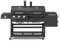 Tower T978507 Ignite Multi XL Grill BBQ, Gas & Charcoal Grill with Built-in Smoker and Side Burner, Black