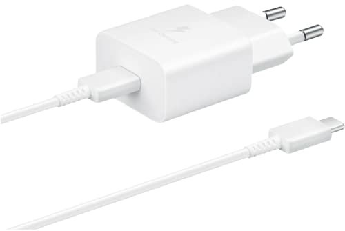 SAMSUNG Chargeur Secteur 15W USB C avec Cable Blanc