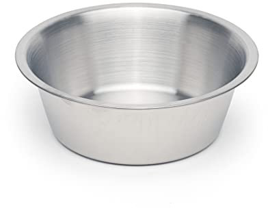 Jaska hochwertiger Hundenapf aus gebürstetem Edelstahl, Futternapf und Trinknapf spülmaschinenfest, Futterschale (1x S / 0,9 l / 17,5 cm)