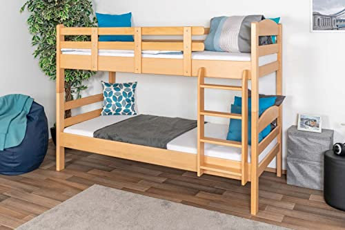 Etagenbett/Stockbett 90 x 190 cm Easy Premium Line K17/n, Buche Massivholz Natur lackiert, teilbar