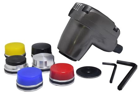 Air Palm Hammer Automatic Hammers Pneumatic Auto Hammer(with 6 Tips of Different Hardness) for Body Repair, Vibrating Out Sheetmetal Laser Cut Parts