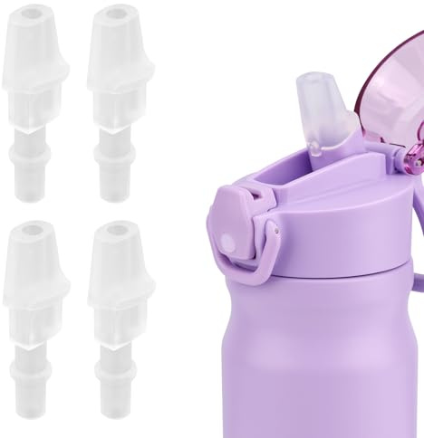 PEUTIER 4 Stk Ersatzmundstücke für Wasserflaschen, BPA-freies Silikon, Kompatibel mit BJPKPK Isolierten Wasserflaschen, 510,29g & 708,74g | Silikon, auslaufsicher, BPA-frei, einfach, Sport, Outdoor-Aktivitäten, tägliche Flüssigkeitszufuhr