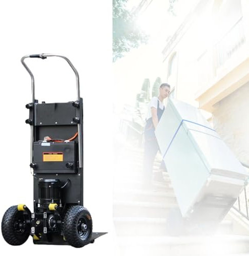 zhyunvd Treppensteiger Sackkarre Elektrisch Handwagen,Arbeitssparender Handwagen,Handkarren-Treppensteiger,Tragkraft 400Kg,Wagen Mit 2200W Bürstenlosem Motor,Für Familienumzüge,Lagerlogistik A,65A