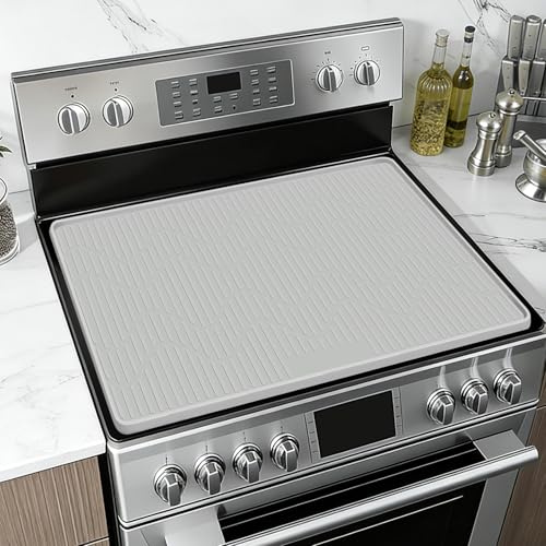 Kalolary 28 x 22 Pouces Résistant Chaleur Protection Plaque Cuisson | Housse Protection Plaques Cuisson Vitrocéramiques Électriques Tapis Travail Tapis Ignifugé Table Plan Travail Cuisine