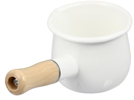 Gatuida Olla de Cocina Esmaltada Pequeña, Cacerola para Leche y Alimentos Complementarios Diseño Antifugas, Adecuado para Preparar Sopas y Cocinar para Bebés