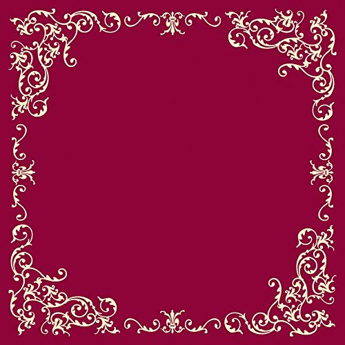 Mank GmbH Tischdecken aus Airlaid | Mitteldecken 80 x 80 cm | Mank Einmal-Tischdecke für Gastronomie und Feiern | 20 Stück | Pomp (Bordeaux-Creme)