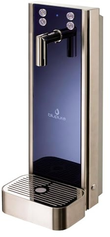 Gasatore acqua, distributore acqua, macchina acqua frizzante, erogatore acqua frizzante - Bluglass one tower 3W, sul tavolo
