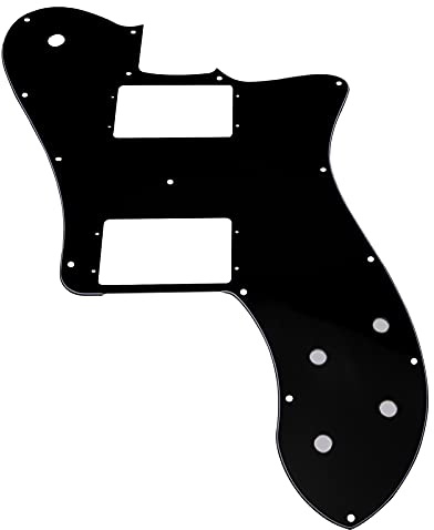 Yootones US-72 Telecaster-Gitarren-Schlagbrett, kompatibel mit E-Gitarren-Schutzplatten-Zubehör (3-lagig, schwarz), 1 Stück