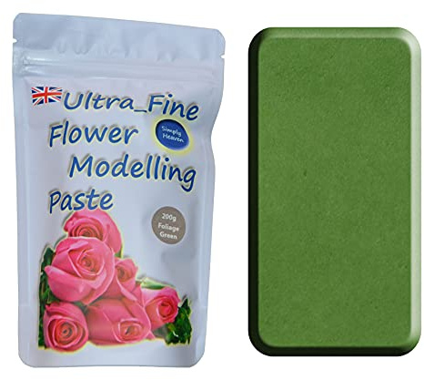 SimplyHeaven 200g Sugar Florist, Gum Paste - Sugarcraft Florest Flower Modelling (Foliage Green)
