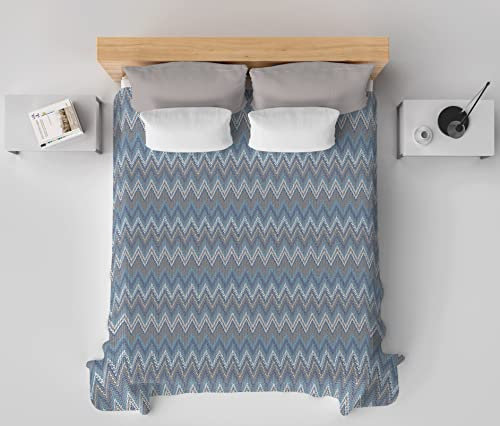 HomeLife Tagesdecke für Einzelbett, Baumwolle, Frühling/Sommer, 170 x 280 cm, Baumwolldecke für Einzelbett, leicht und bunt, atmungsaktiv, Muster: Linien