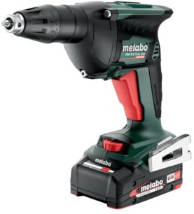metabo Akku-Trockenbauschrauber TBS 18 LTX BL 5000-18 V - Autostart, Brushless Motor, ergonomisch, präzise Tiefenführung, integriertes Arbeitslicht - Inkl. 2 x Akku 2.0 Ah, Ladegerät und metaBOX