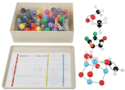 444 Stücke Organische Chemie Molekülmodell Set, Molekülbaukasten Kit, Wissenschaftliche Anorganische Strukturen Atom Molekulare Link Modelle für Lehrer Studenten Wissenschaftler Chemieunterricht