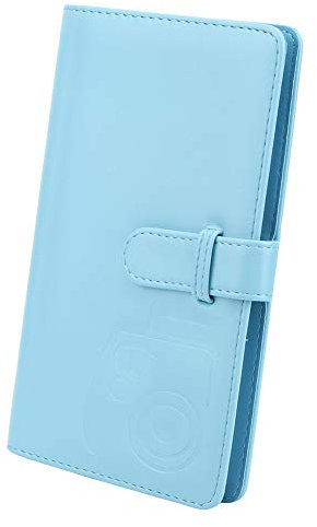 Album Fotografico a 96 Tasche per Mini 11 8 9 7s 25 70 90, Mini Raccoglitore per Foto, Custodie per Foto, Piccolo Album Fotografico Porta Carte per Foto da 3 (Blu)