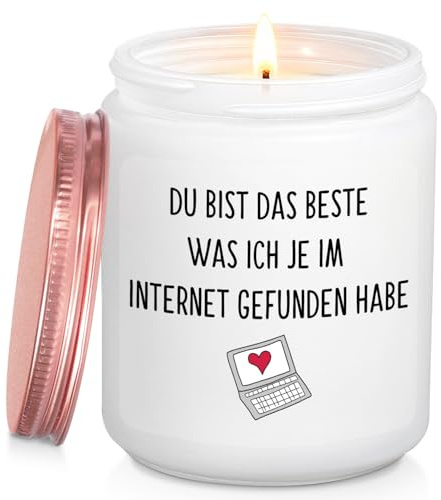 Coldbling Valentinstag Jahrestag Geschenk für Sie - Lavendel Duftkerze Liebes Geschenke für Freundin Freund Frauen Männer Weihnachten Hochzeitstag Geburtstag Valentinstagsgeschenk für Sie Ihn