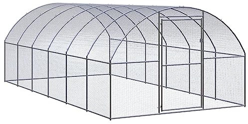 LAPOOH Outdoor-Hühnerstall, Kaninchenstall, Legenester Für Hühner, Hühnerhaus, 3x6x2 m Verzinkter Stahl -at