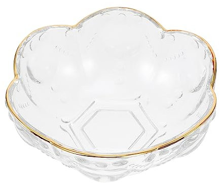 ABOOFAN Transparente Glasschale in Blumenform aus Glas, Rutschfest
