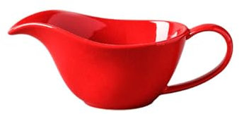 BybAgs Gravy Bowl Ceramic Sauce Boat Soy Sauce Cup and Durable Gravy Boat for Warming Sauces Gravy Salad Dressings Hot Chocolate Gift Home Dripless Lip Spout (Color : Red)