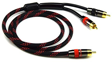 DREEK Cavo audio HIFI singolo a doppio subwoofer in rame puro 1 sub-2 splitter Y cable(0.5 Meters)