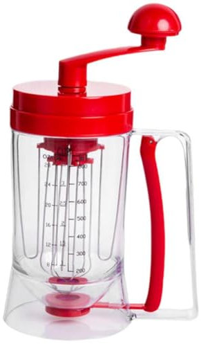Joselin 900 Ml Pfannkuchenteigspender, Cupcake-Handspender, Teigtrichter, Messbecher, Backwerkzeug, Pfannkuchenmischungsspender