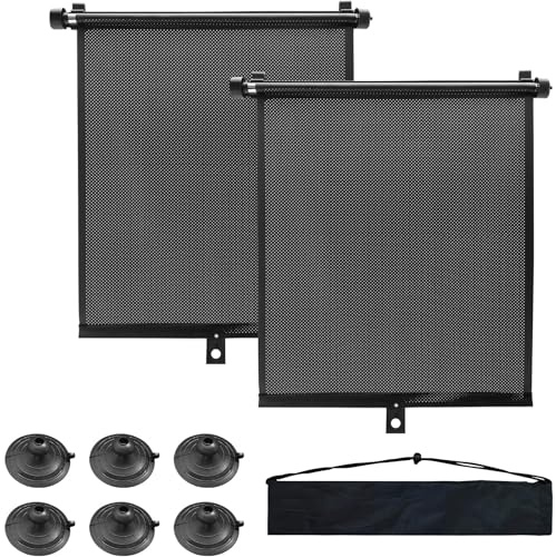 2er-Set Sonnenrollo Auto Sonnenschutz Auto Seitenscheibe für Babys & Kinder