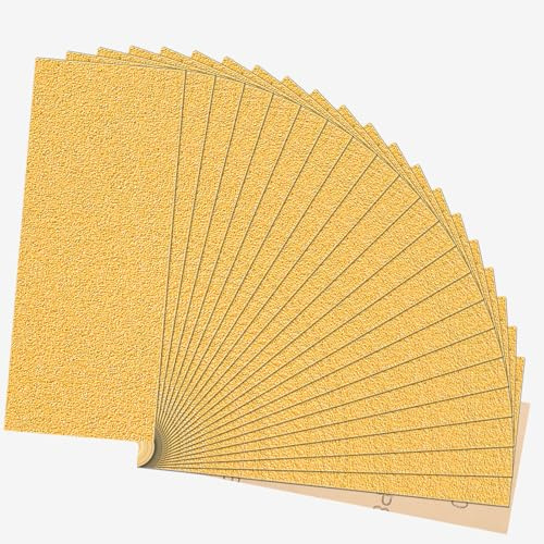 STEBRUAM Papel de Lija Grano 80 Húmedo y en Sec Lijas para Acabado de Coches,Metal,Madera,Pintura(21 hojas)