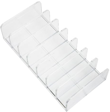 FOMIYES Kosmetikorganizer mit 7 Fächern und Rasterdesign aus Kunststoff Stabil und Praktisch zur Aufbewahrung und Organisation von Lidschatten und Lippenstift für Schminktisch