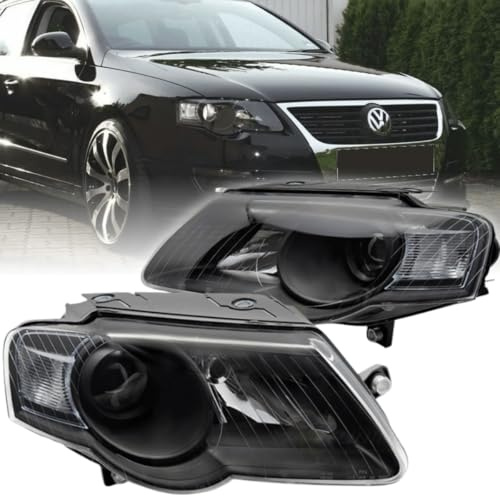 Scheinwerfer Set Schwarz für VW Passat B6 3C Limousine & Variant 2005–2010