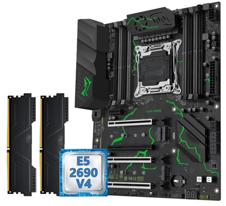 Placa Madre Kit de Placa Base Fit For Machinist X99 MR9S LGA2011-3 Xeon E5 2680 V4 CPU 16 GB DDR4 Cuatro Canales TPM 2.0 Interfaz NVME M.2 USB3.0