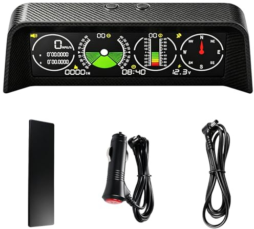 7JI Inclinómetro Digital 4x4, Inclinometro Coche con Brujula y GPS