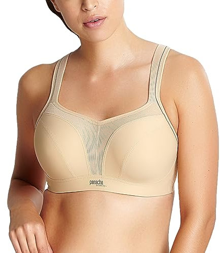 Panache Women's Underwire Sports Bra, Latte, 38GG